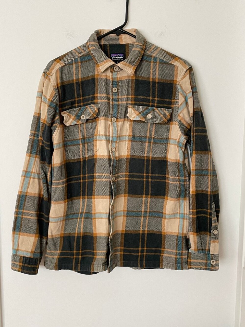 Patagonia Long-Sleeved Organic Cotton Fjord Flannel Shirt Size Medium